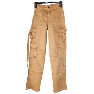 Boys Tan Cargo Pants With Pockets & Belt Loops - Size 1